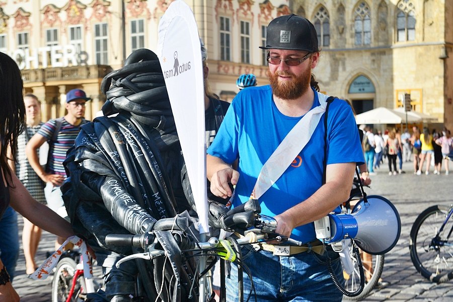 Průvod vyšel ze Staromáku směrem k Vodičkově ulici.