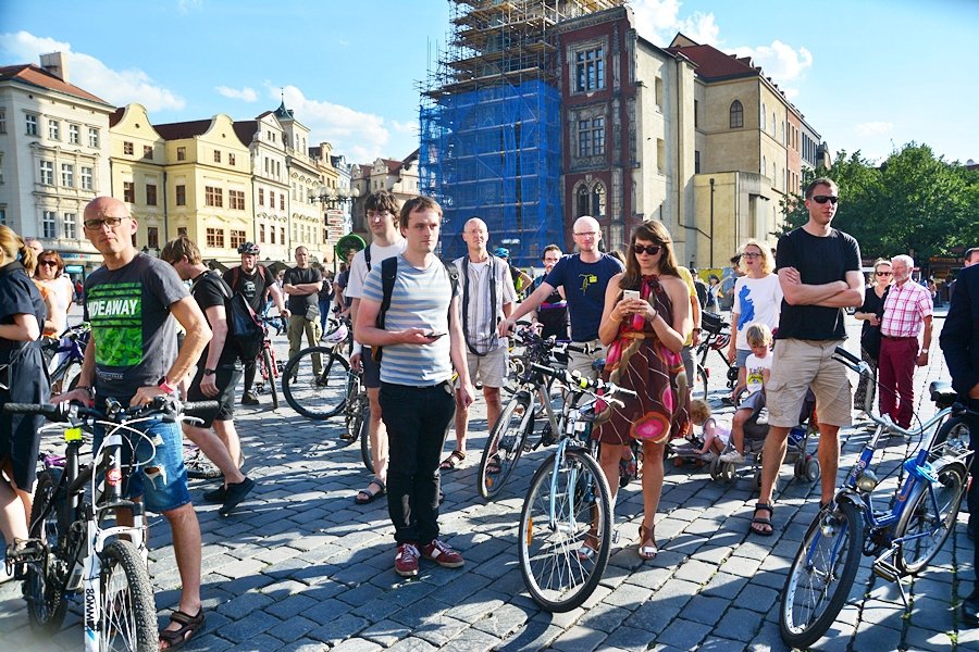 Průvod vyšel ze Staromáku směrem k Vodičkově ulici.