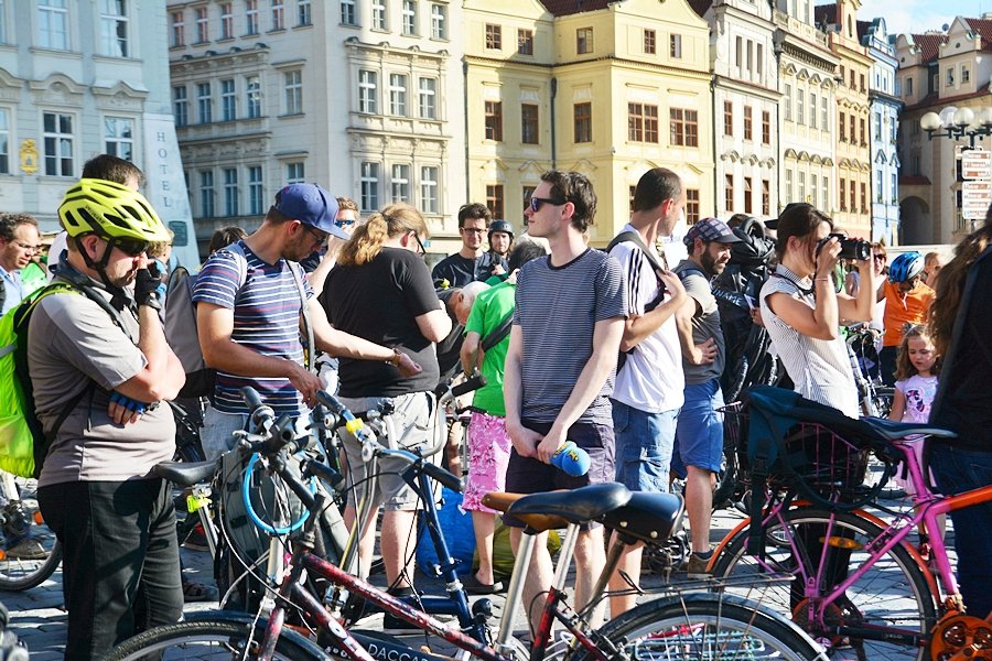 Průvod vyšel ze Staromáku směrem k Vodičkově ulici.