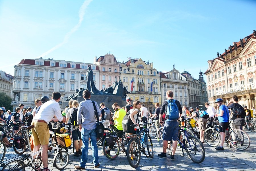 Průvod vyšel ze Staromáku směrem k Vodičkově ulici.