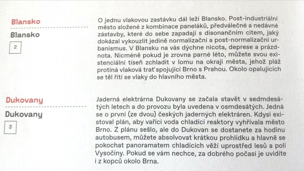 Oficiálně fuj! Lidé žijící v Blansku existují v nicotě, depresích a prázdnotě. Alespoň podle nového oficiálního průvodce Brnem vydaného za peníze daňových poplatníků Turistickým informačním centrem města Brna.