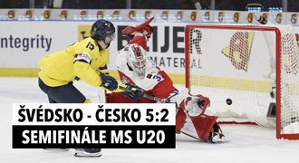 MS U20: Švédsko - Česko 5:2. Sen o finále zmizel, o bronz proti Finsku
