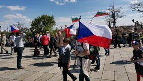 Prahou prošel na 1. máje pochod za mír, zamířilna Vítkov (1.5.2023)