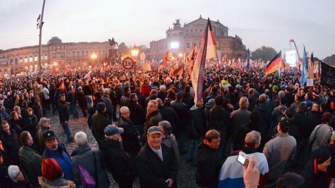 ilustrační foto - První výročí hnutí Pegida v Drážďanech