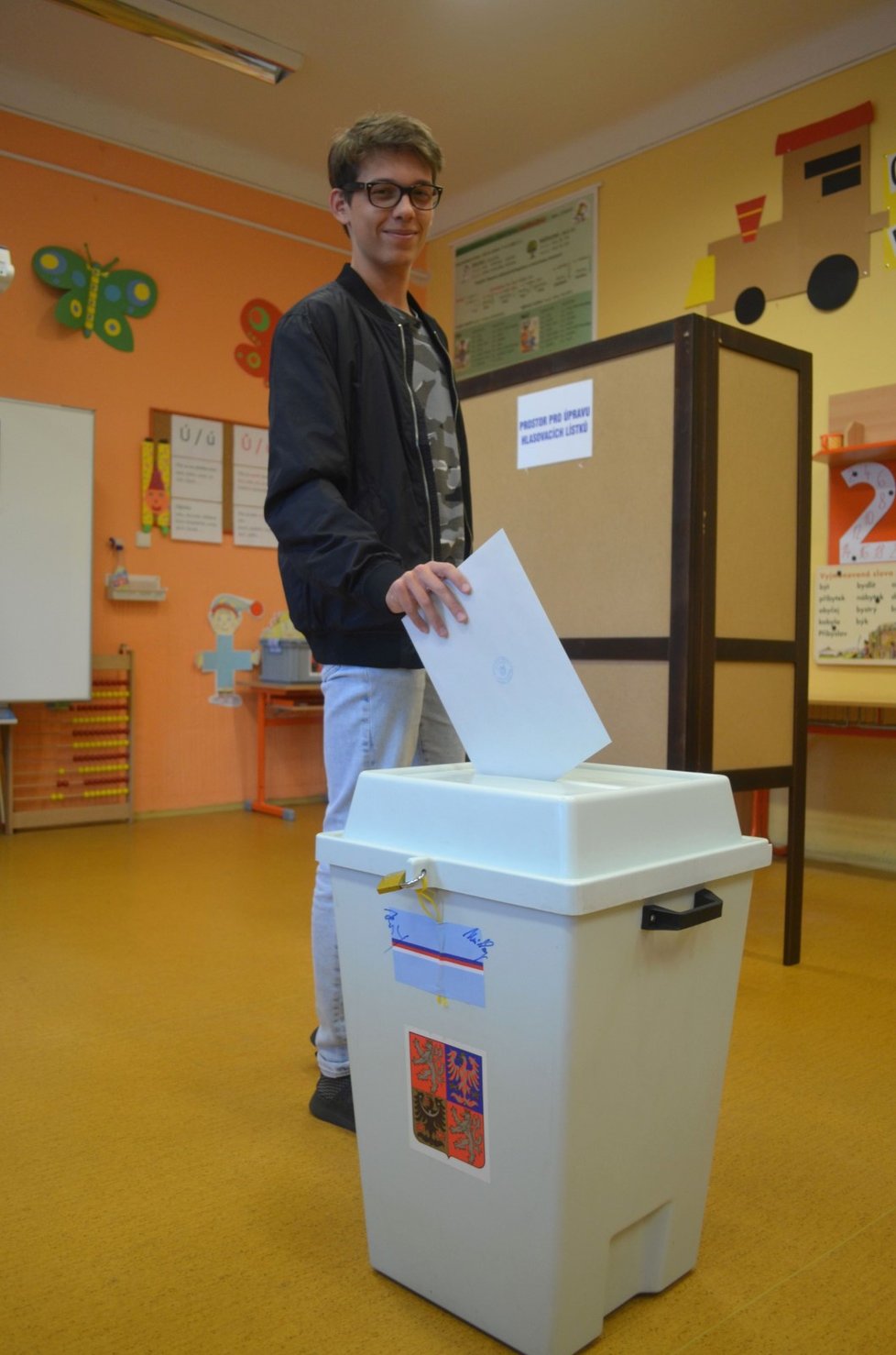 Svůj volební hlas dal druhý den po dovršení 18tých narozenin Jiří Janča z Hradce Králové (5.10.2018)