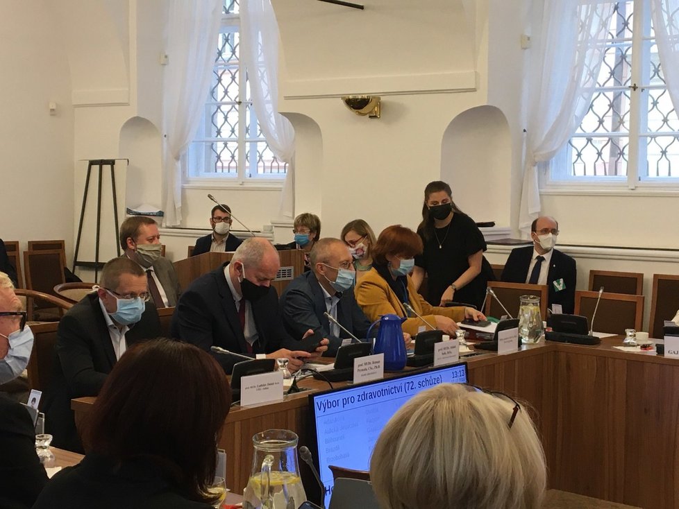 Na neveřejném jednání zdravotního výboru do Sněmovny dorazili ministr zdravotnictví Roman Prymula, hlavní hygienička Jarmila Rážová a šéf ÚZIS Ladislav Dušek (7. 10. 2020).