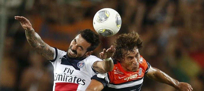 Souboj útočníka PSG Ezequiela Lavezziho s Benjaminem Stamboulim z Montpellieru vítěze nepoznal, stejně jako zápas obou týmů