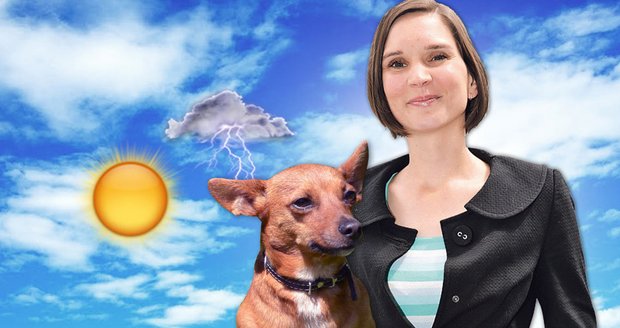 Meteoroložka Dagmar Honsová Blesku dodává předpověď počasí pro psy.