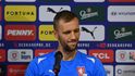 Tomáš Souček na tiskové konferenci před utkáním s Gibraltarem