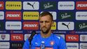 Tomáš Souček na tiskové konferenci před utkáním s Gibraltarem