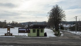 Pohled na obec Dlouhá Lhota na Táborsku, kde se v uplynulých dnech prokázal výskyt ptačí chřipky (25. 1. 2021).