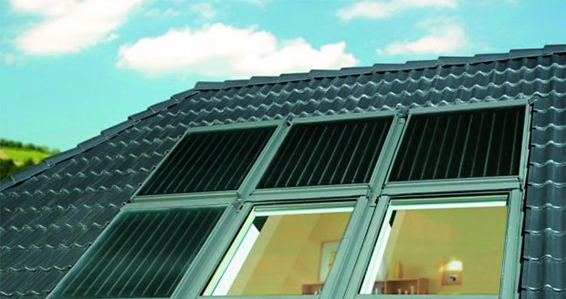 1. Střešní okna lze kombinovat se solárnímo kolektory.