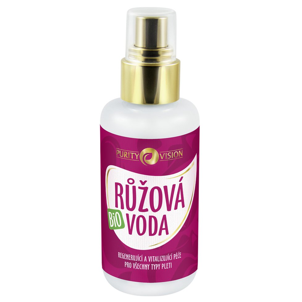 Růžová voda, Purity Vision, 219 Kč (100 ml), koupíte na www.purityvision.cz