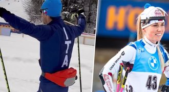 Roztomilé video Puskarčíkové: Češtinu cvičí s italským přítelem i během tréninku!