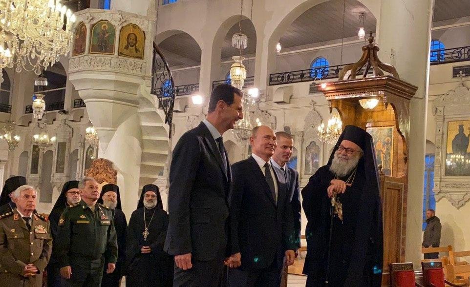 Ruský prezident Putin je poprvé od začátku syrské války v Damašku (7. 1. 209)