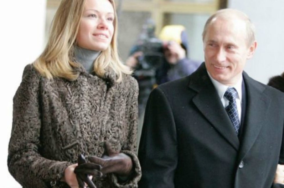 Maria Putinová s otcem.