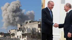 Při náletech zemřelo dítě a dalších 14 lidí. Rusko bombardovalo povstalce v Sýrii. Putin se sešel s Erdoganem