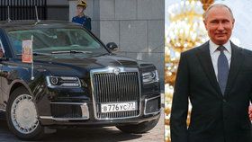 Putin se vezl na inauguaci novou limuzínou: Stála čtyři miliardy korun, ujel s ní 200 metrů