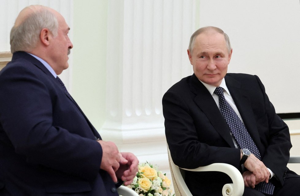 Alexandr Lukašenko v Moskvě navštívil Vladimira Putina. (5. 4. 2023)