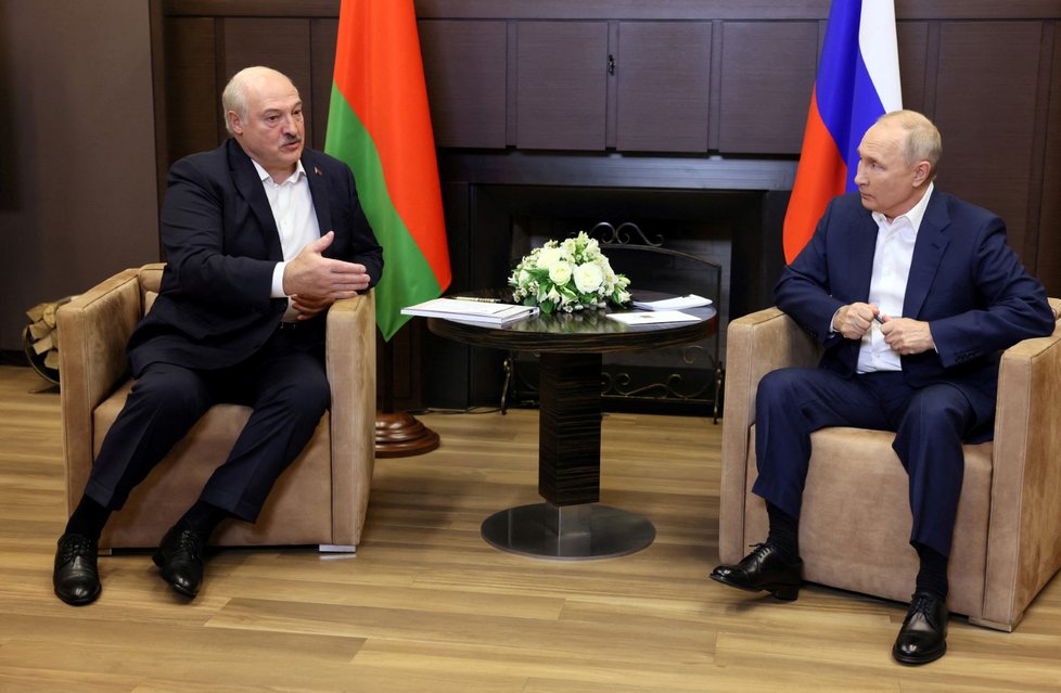 Schůzka Vladimira Putina a Alexandra Lukašenka (15. 9. 2023).