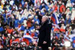 Prezident Vladimir Putin vystoupil na patriotické show na stadionu Lužniki. (22. 2. 2023)