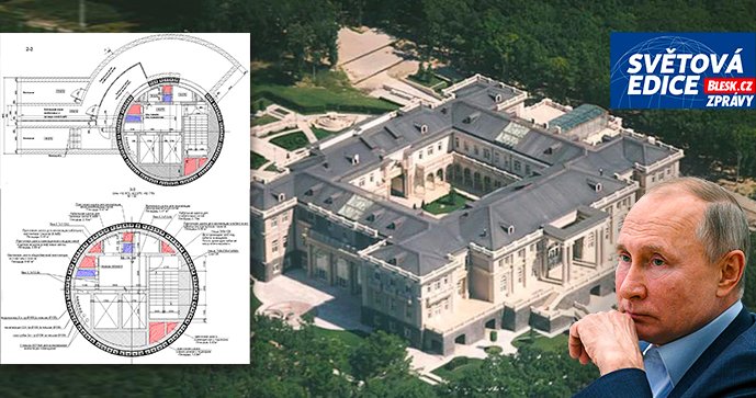 Unikly plány tunelů Putinova paláce.