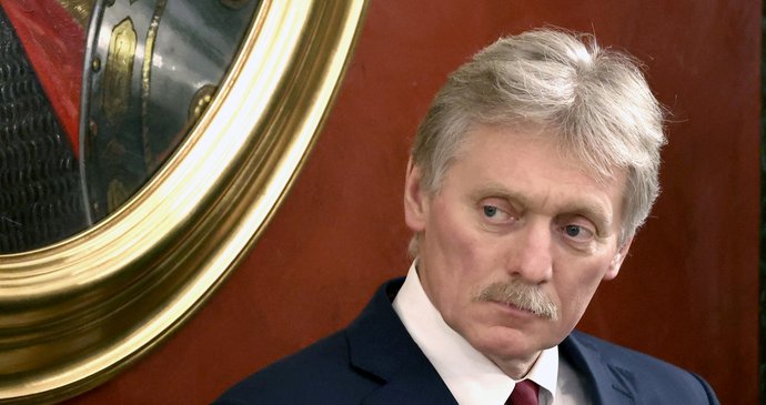 Mluvčí Kremlu Dmitrij Peskov na tiskové konferenci v Moskvě