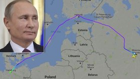 Putin se při letu do Hamburku vyhnul Pobaltí a Polsku.