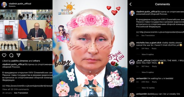 „Taťko Vláďo, ať není válka“. Ruští teenageři na sítích „šikanují“ Putina