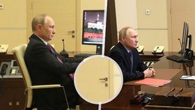 Putinovy pracovny se liší v detailech, například poloze kliky.