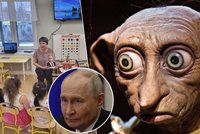 Putin slavil 74: Telefony z Asie, povinná blahopřání ze školek a spor o Harryho Pottera