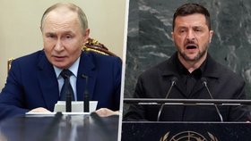 Vladimir Putin a Volodymyr Zelenskyj