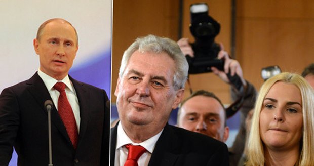 Ruský prezident Putin pogratuloval Miloši Zemanovi ke zvolení