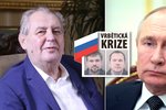 Prezidenti Česka a Ruska k vrbětické krizi: Zleva Miloš Zeman a Vladimir Putin