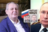 Putin o Vrběticích: Absurdní české obvinění Ruska. A Zemana umlčují, míní šéf ruské diplomacie