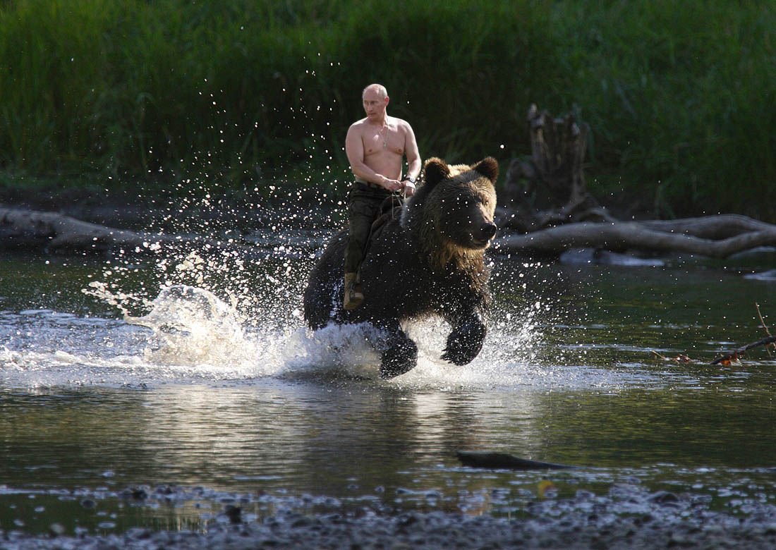 Koně v Rusku nefrčí, drsňáci jezdí na medvědech!