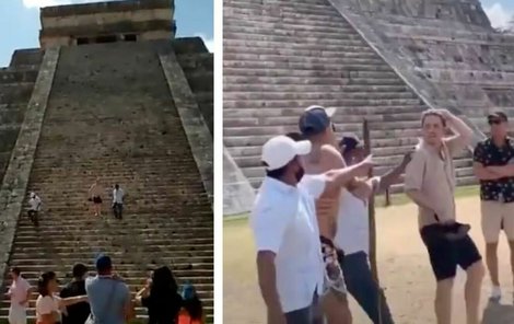 Polský turista vyšplhal na pyramidu, prý kvůli fotkám.