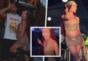 Ráchel Karnižová na festivalu v 7. měsíci těhotenství