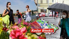 Bouřky hrozí dál. Medardovský týden přinese přeháňky, sledujte radar Blesku 