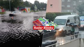 Silné bouřky řádí: V Praze nejezdí část vlaků, dětský tábor evakuovali, sledujte radar Blesku