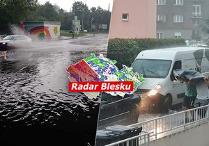 Silné bouřky řádí: V Praze nejezdí část vlaků, dětský tábor evakuovali, sledujte radar Blesku