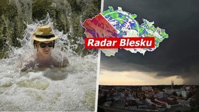 Tropy i bouřky v Česku pokračují. Sledujte radar Blesku