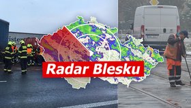 Extrémní ledovka v ČR, udeří tuhé mrazy. Teploty spadnou k -18 °C, sledujte radar Blesku.