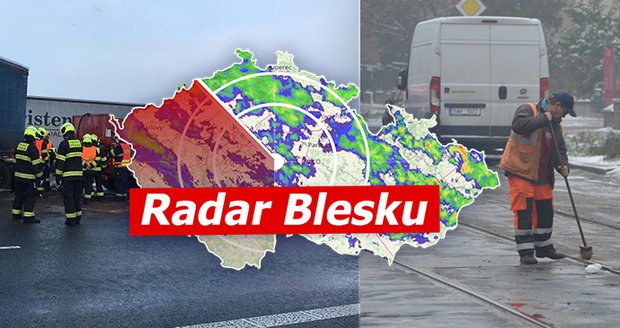 Ledovka trápí Česko, nasněžit má až 20 cm. Teploty spadnou k -18°C, sledujte radar Blesku