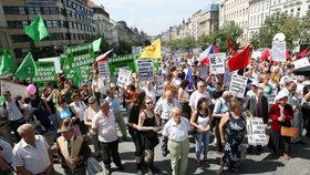 Protesty proti umístění amerického radaru v Česku