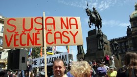 Protesty proti umístění amerického radaru v Česku