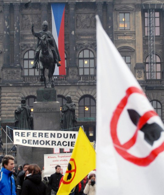 Protesty proti umístění amerického radaru v Česku