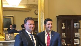 Radek Vondráček a Paul Ryan se bavili o hrozbě obchodní války, 17. 7. 2018.