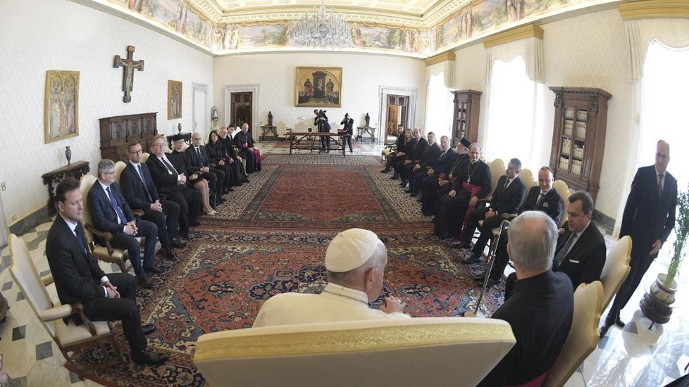 Předsedu Poslanecké sněmovny Radka Vondráčka přijal papež František.