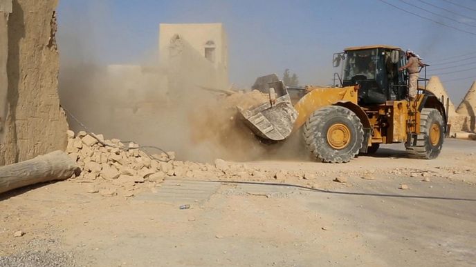 Radikálové z Islámského státu zničili křesťanský klášter Mar Elian ve městě Karajtín v centrální části Sýrie